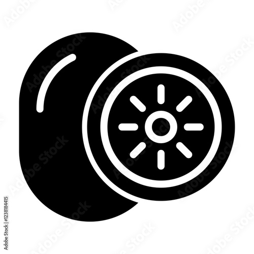 Kiwi Glyph Icon Design