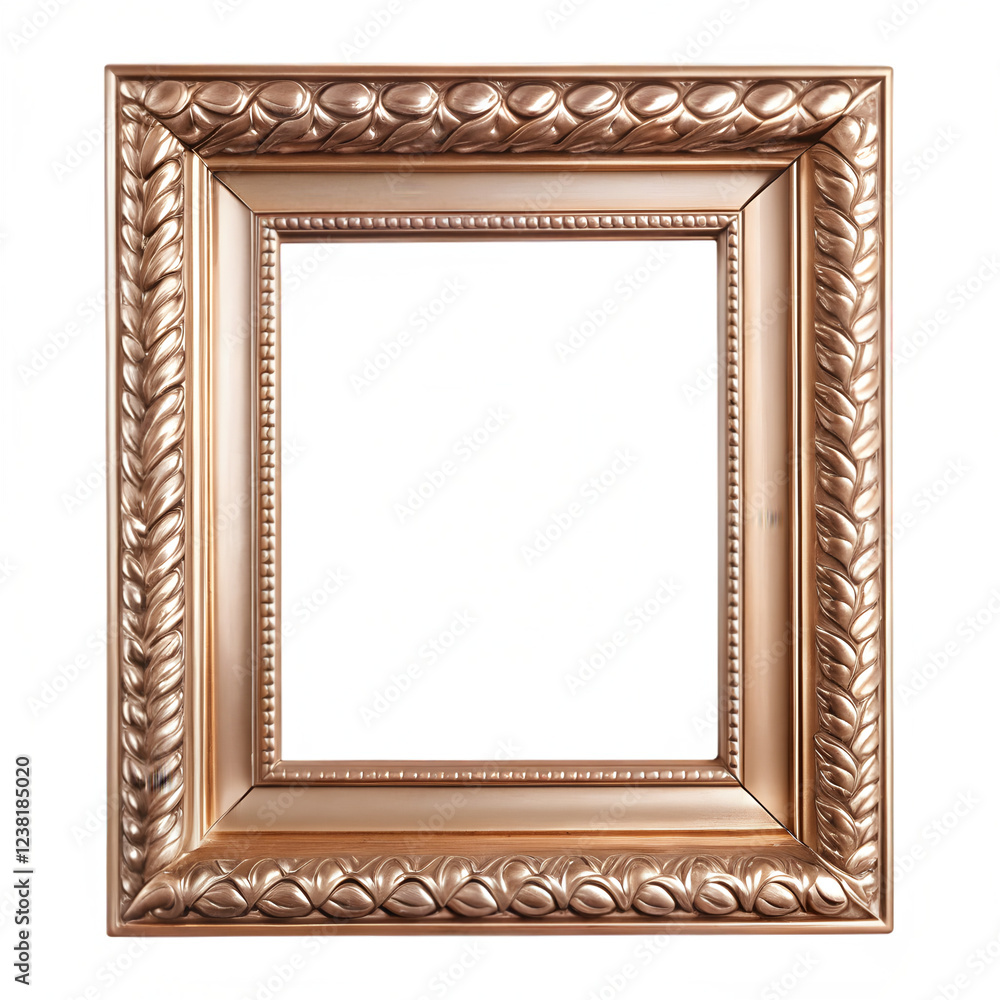 Rose gold frame isolated on transparent background Rose gold frame isolated on transparent background
