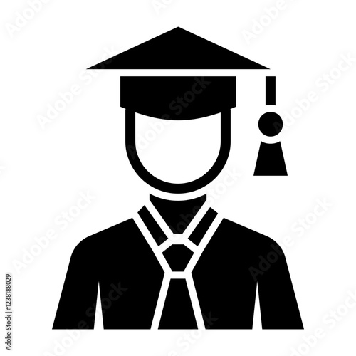 Student Glyph Icon Design