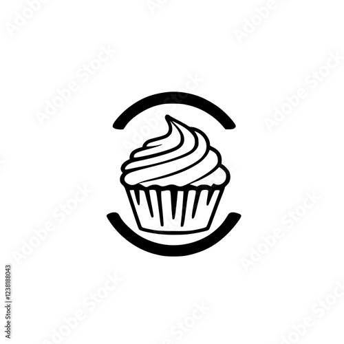 Scrumptious Cupcake: A Delightful Dessert for Every Occasion. This image showcases a delectable cupcake, perfect for satisfying your sweet cravings. Indulge in its creamy frosting and soft cake.
