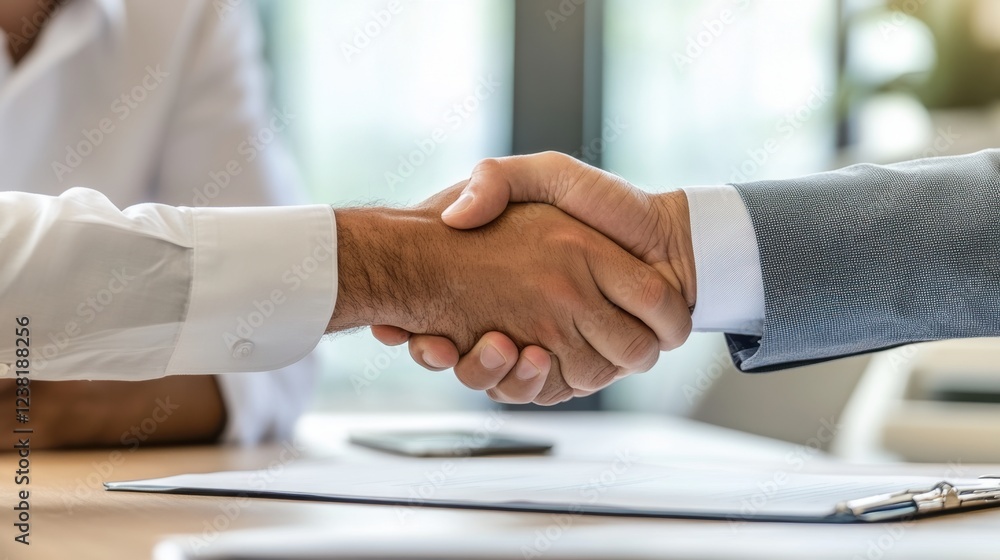 Successful Business Partnership: A Close-up Handshake Successful Business Partnership: A Close-up Handshake