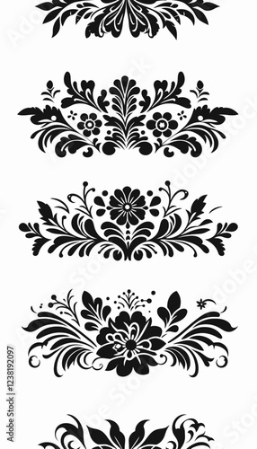 A classic Ancient Rome-inspired decorative ornament silhouette, perfect for art, architecture, and design projects.