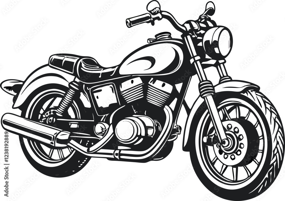 Obraz premium black motorcycle icon