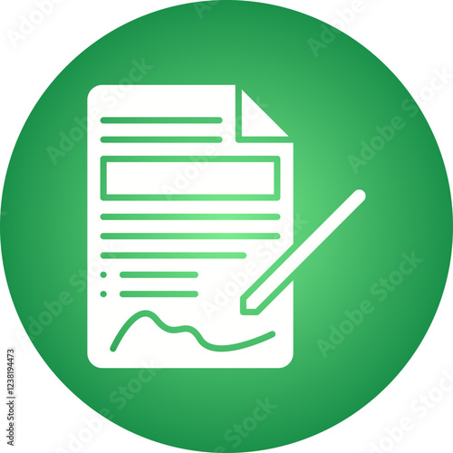 Contract icon single vector illustration
