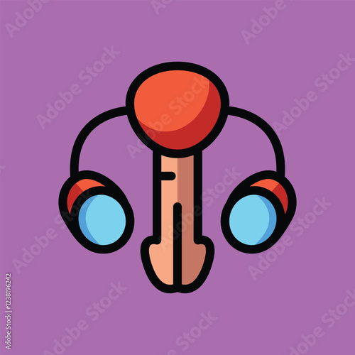 Male reproductive, uterus examination, human organ cartoon, doodle vector illustration, simple concept, Isolated premium vector