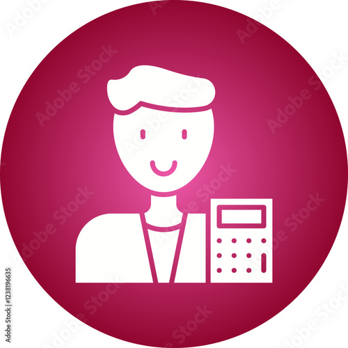 Accountant icon single vector illustration
