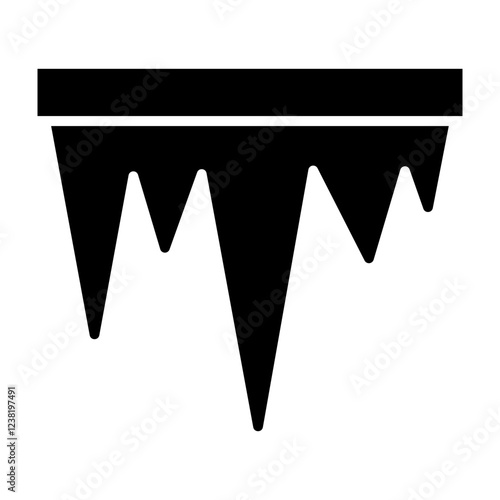 Icicles Glyph Icon Design