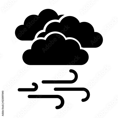 Windy Glyph Icon Design