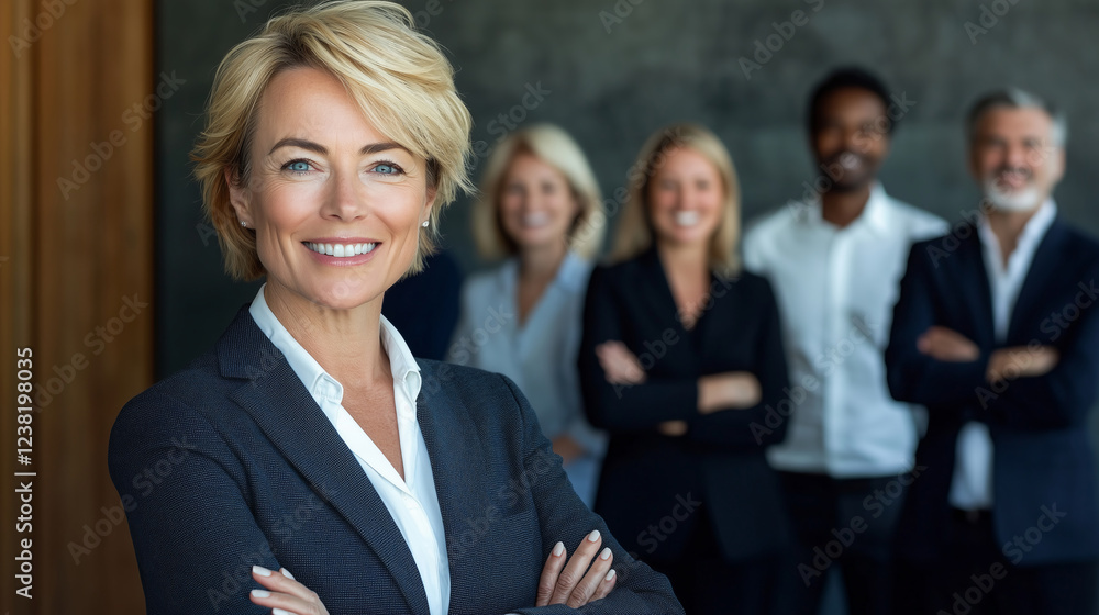 mature businesswoman taking the role of the CEO and posing mature businesswoman taking the role of the CEO and posing
