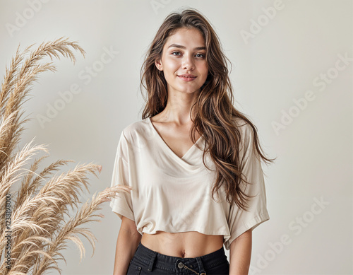 Wallpaper Mural Beautiful Women in Chic Neutral Fashion Torontodigital.ca