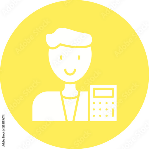 Accountant icon single vector illustration
