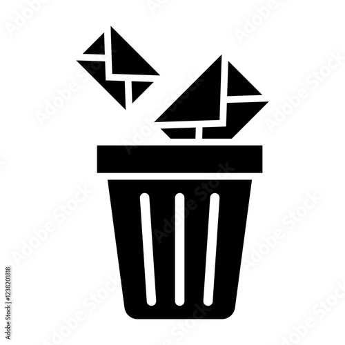 Delete Message Glyph Icon Design
