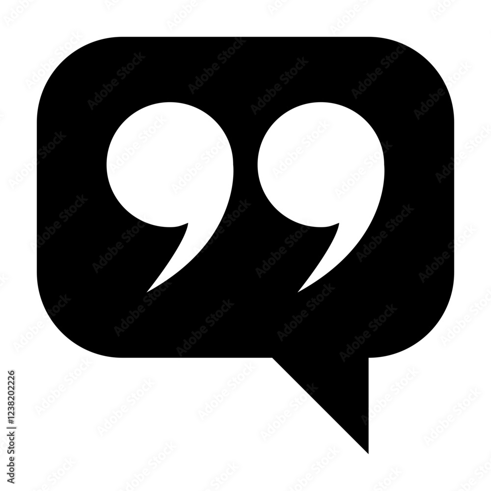 Quotation Glyph Icon Design Quotation Glyph Icon Design