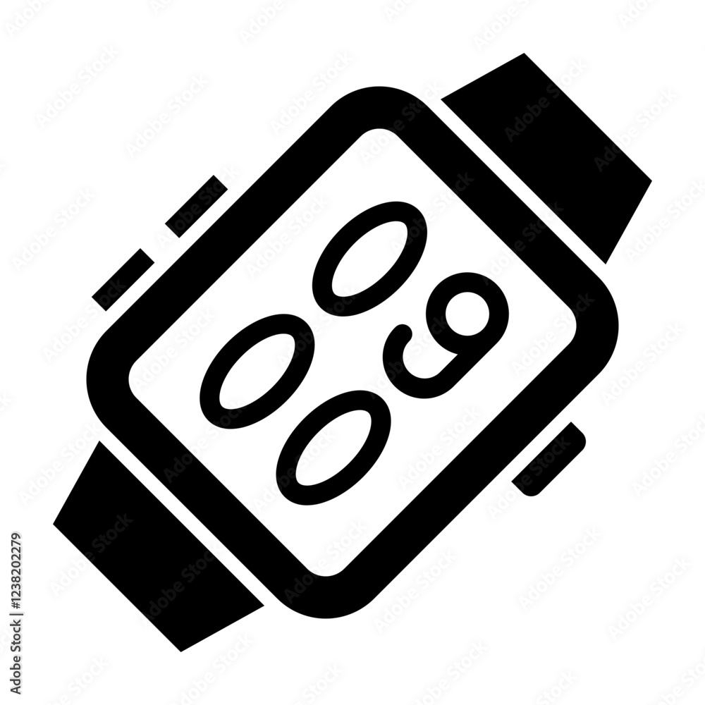 Smart Watch Glyph Icon Design Smart Watch Glyph Icon Design