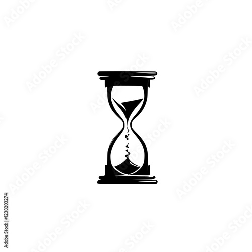 Hourglass: A Timeless Symbol of the Fleeting Nature of Time.  A captivating image representing the passage of time, ephemerality, and life's journey.