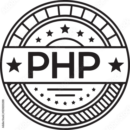 Isolated black php icon Vector, black php Silhouette,black php icon set, black php for logo,color black php Vector illustration, Vector Graphic, EPS 10 , clip art work