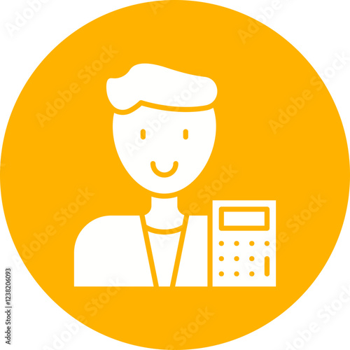 Accountant icon single vector illustration