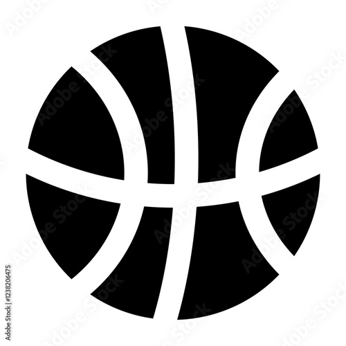 Basketball Glyph Icon Design