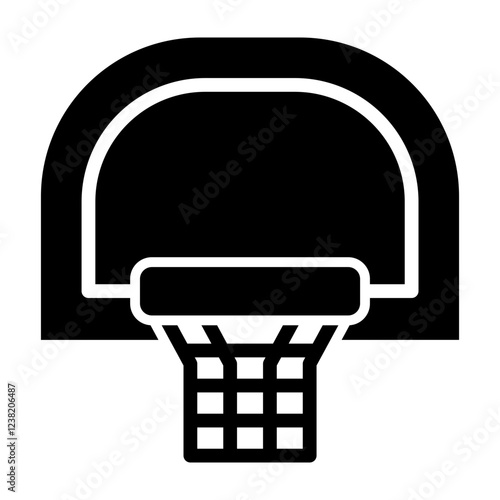 Basketball Hoop Glyph Icon Design