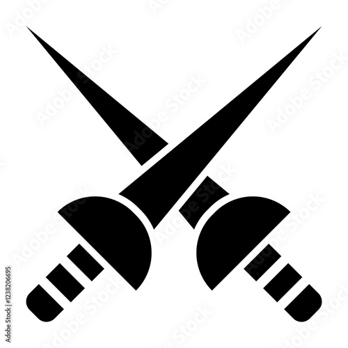 Fencing Glyph Icon Design