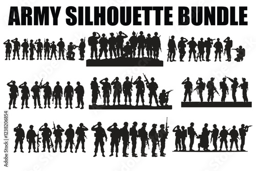 Army Soldier Silhouette Bundle