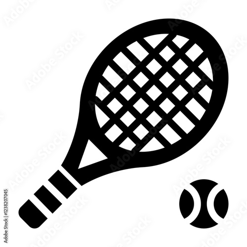 Tennis Glyph Icon Design
