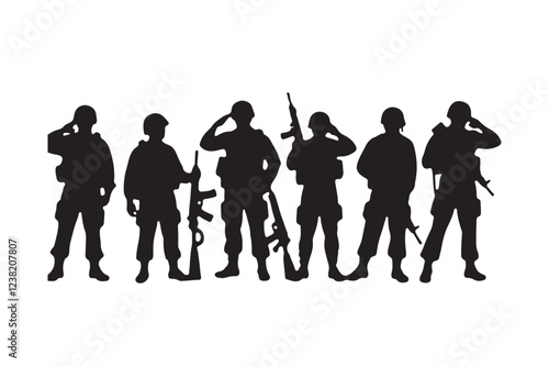 Army Soldier Silhouette Bundle