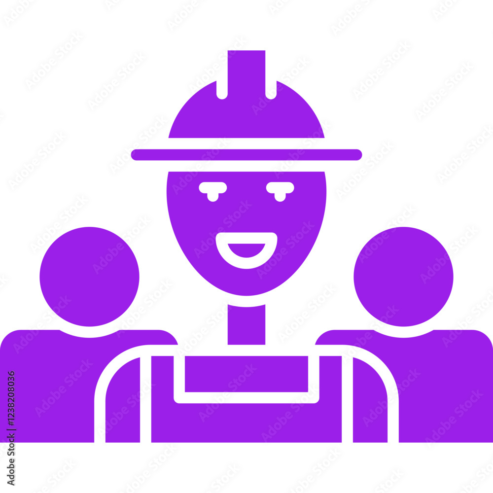 Workers icon single vector illustration Workers icon single vector illustration