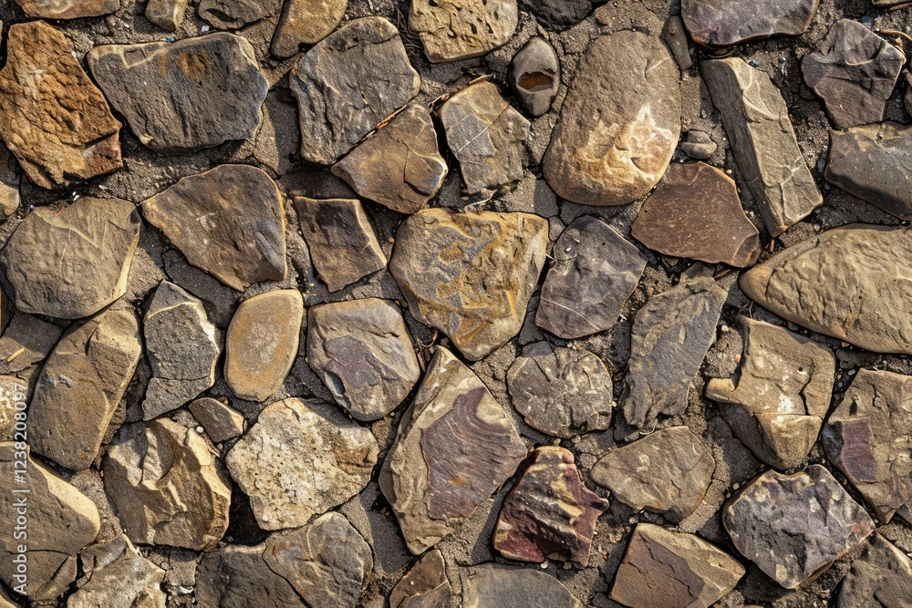 Image of Brown pebble stone paving surface. Texture for background usage Image of Brown pebble stone paving surface. Texture for background usage