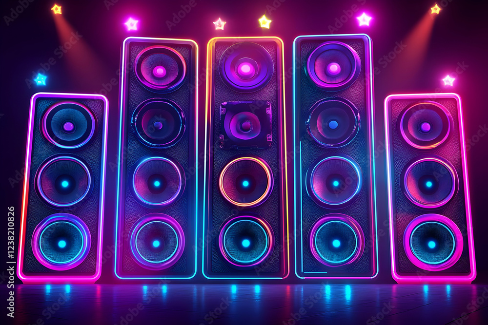 abstract music background with speakers abstract music background with speakers