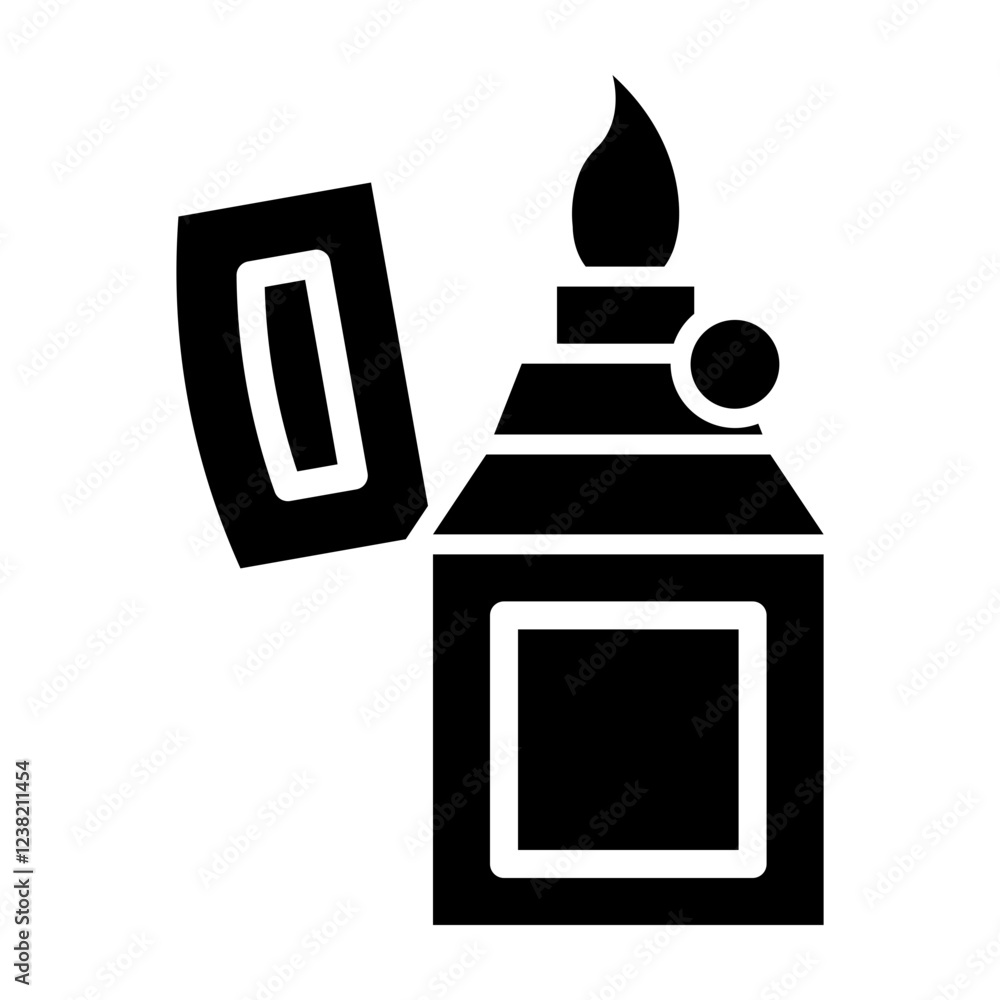 Lighter Glyph Icon Design Lighter Glyph Icon Design