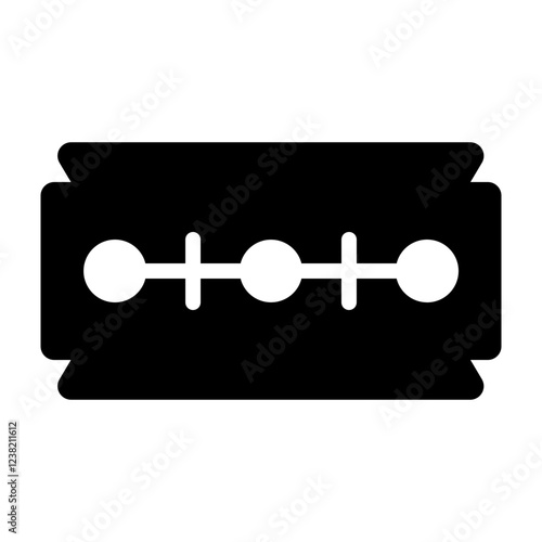 Shaving Blade Glyph Icon Design