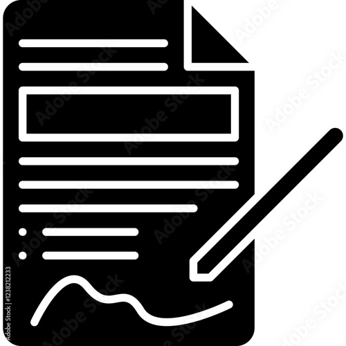 Contract icon single vector illustration