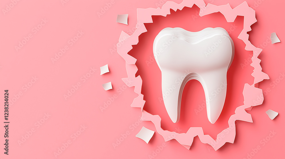 A close-up shot of a 3D model of a tooth, showcasing the advanced technology and innovation, dental illustration banner with empty space A close-up shot of a 3D model of a tooth, showcasing the advanced technology and innovation, dental illustration banner with empty space