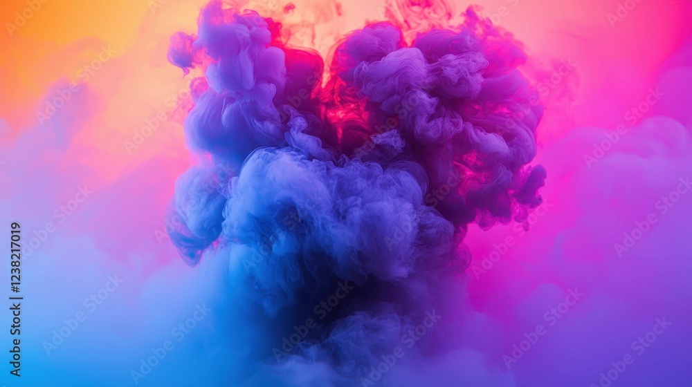 Fototapeta premium Vibrant Colorful Smoke Cloud in Artistic Abstract Design