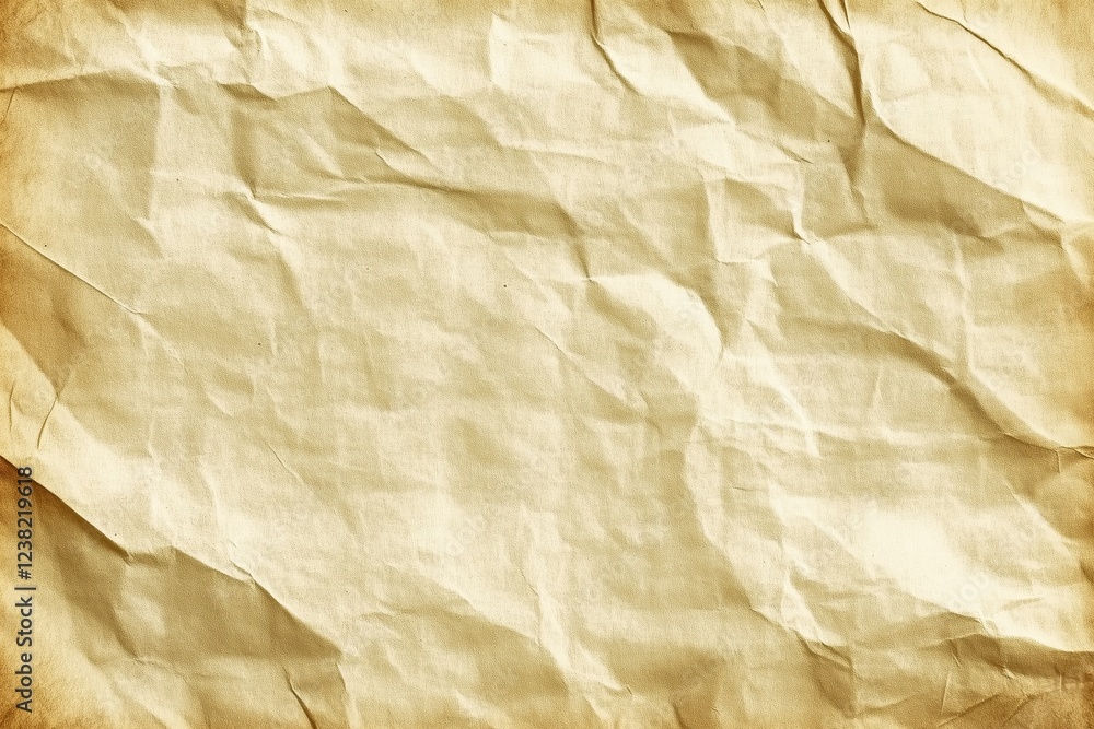 Obraz premium Old, antique crumpled and wrinkled parchment paper background.