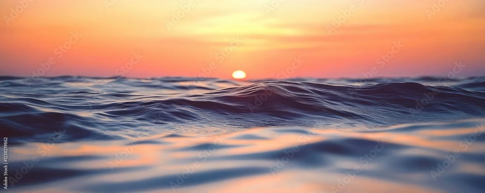 Sunset over ocean waves nature idea. Tranquil ocean waves reflecting the warm hues of a sunset sky. Sunset over ocean waves nature idea. Tranquil ocean waves reflecting the warm hues of a sunset sky.