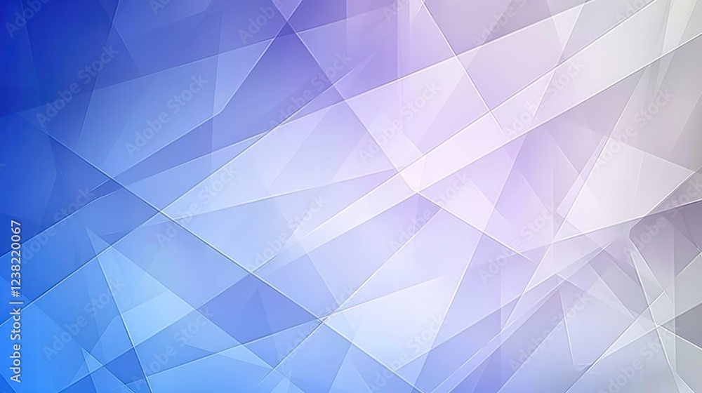 Obraz premium Abstract Geometric Blue and White Design: A Modern Digital Art