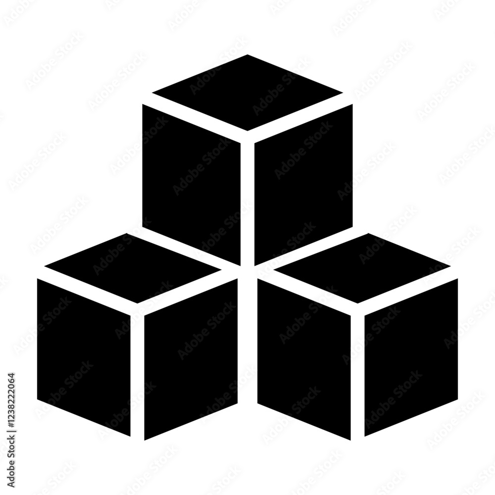 Blocks Glyph Icon Design Blocks Glyph Icon Design