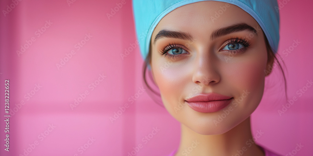 Healthcare professional portrait studio setting photography style bright background close-up view empowerment and confidence Healthcare professional portrait studio setting photography style bright background close-up view empowerment and confidence