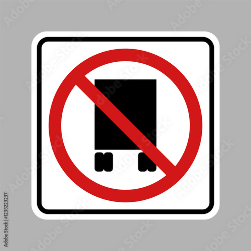 National Network Prohibited Truck Route Sign. Vector