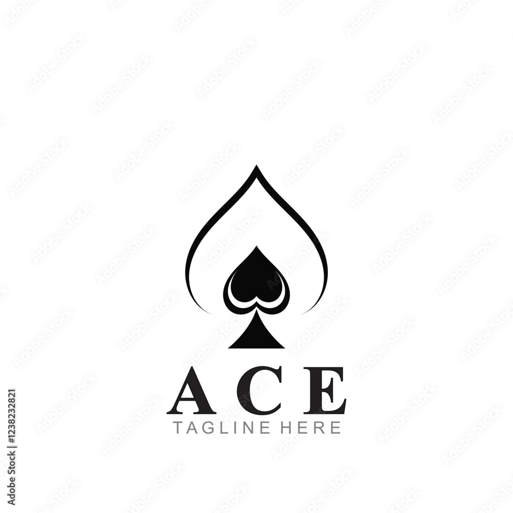 ace logo icon vector illustration template design ace logo icon vector illustration template design