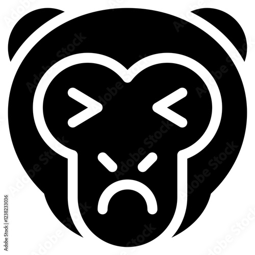 Vector Icon Pain, Monkey, Animal, Wildlife, Pet