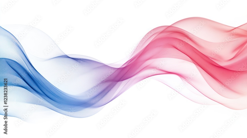 Abstract colorful wave flowing on white background; website banner