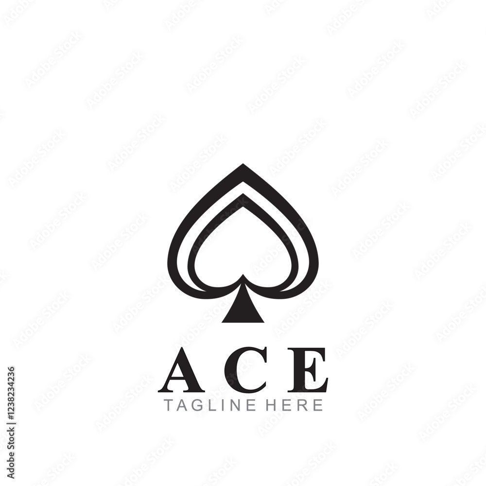 ace logo icon vector illustration template design ace logo icon vector illustration template design