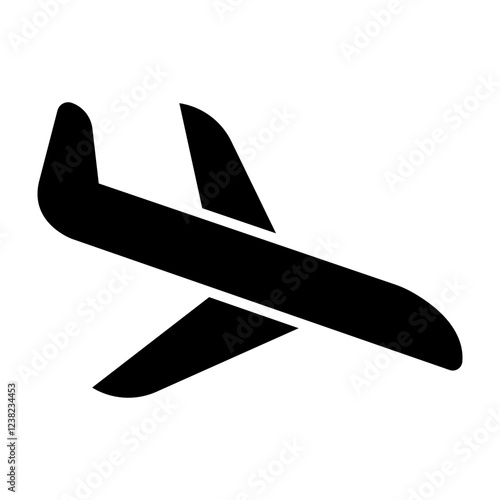 Landing Glyph Icon Design