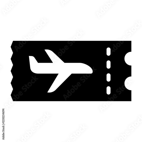 Ticket Glyph Icon Design