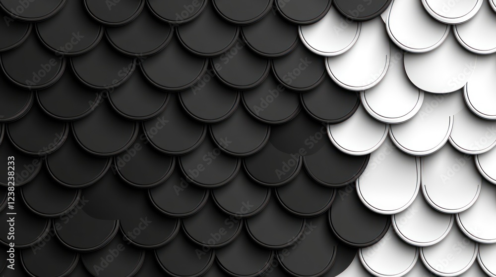 Fototapeta premium Abstract black white scale pattern background design