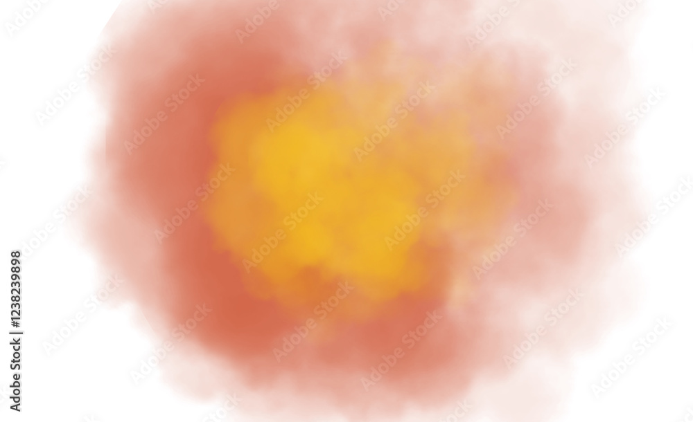 Fototapeta premium Colorful smoke explosion on transparent background