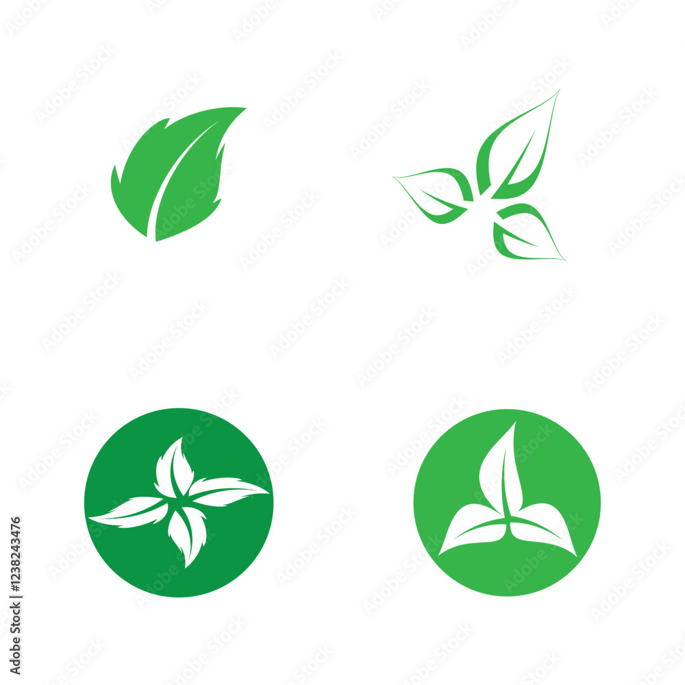 leaf ecology  logo and vector template